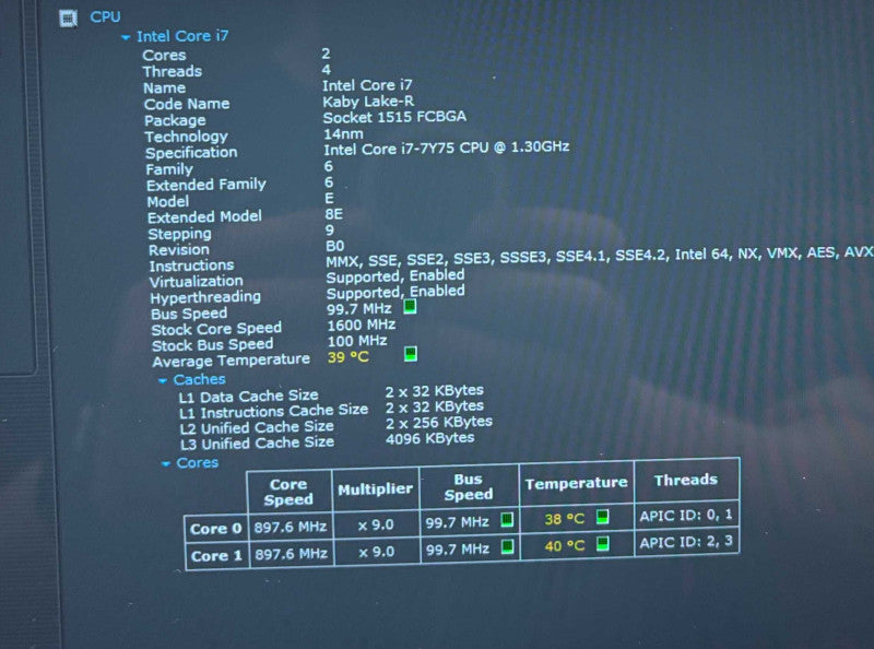Dell XPS 13 9365 TOUCH Core i7-7Y75@1.3GHz 8GB RAM 256GB SSD  Lap200
