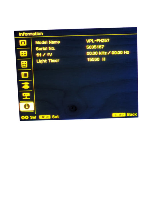 SONY VPL-FHZ57/W LASER PROJECTOR 4100 LUMENS