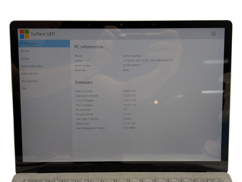 Surface Laptop 3 Intel Core i5-1035G7 8GB RAM & 256GB NVMe Storage  - Lap200
