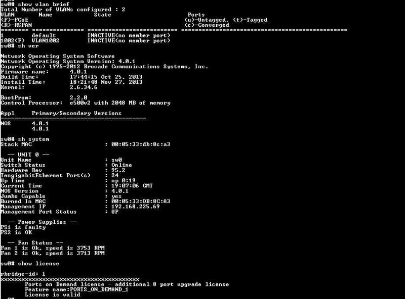 Brocade VDX 6720 BR-VDX6720‑24-F 24x 1/10GbE SFP+ Port 1U Switch _