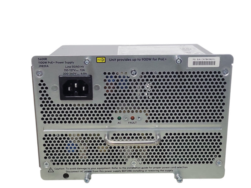 J9829A HPE Aruba 5400R 1100W PoE+ zl2 PSU Power Supply HPE _