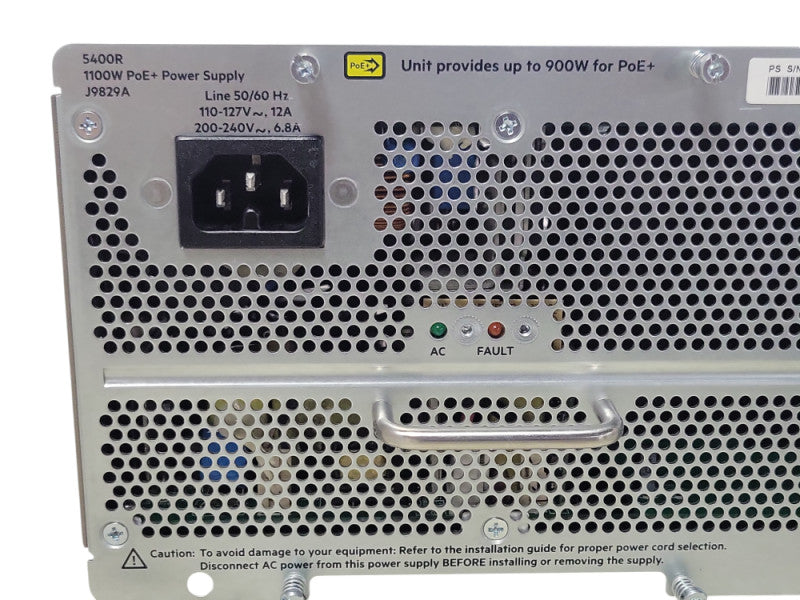 J9829A HPE Aruba 5400R 1100W PoE+ zl2 PSU Power Supply HPE _