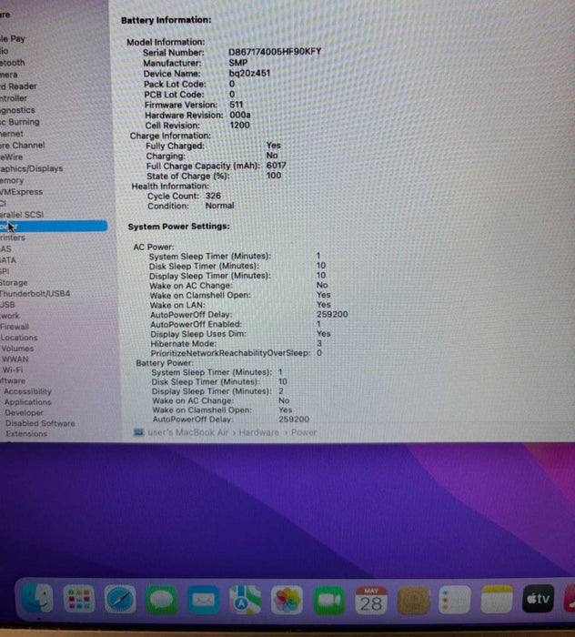 Apple MacBook Air  13" Early 2015 Core i7-5650U@2.2GHz 8GB RAM 256GB SSD
