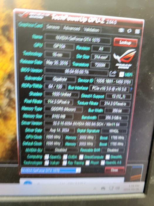 GIGABYTE NVIDIA GTX 1070 8GB PCIE Q%