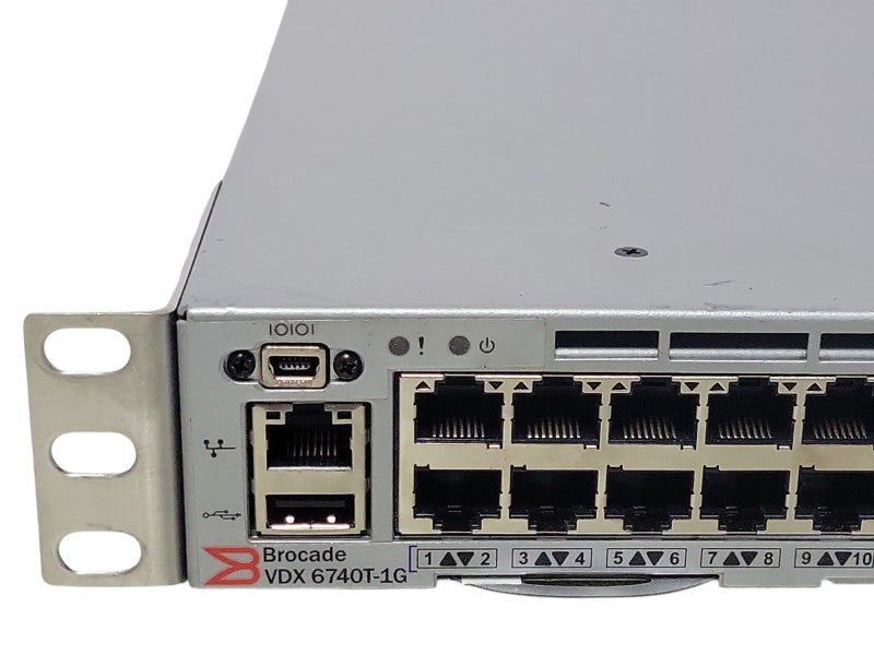 BR-VDX6740T-56-1G-R 48x 1G RJ45 & 2x 40G QSFP+ Ports switch, 2x PSU _