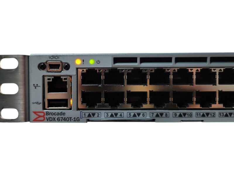 BR-VDX6740T-56-1G-R 48x 1G RJ45 & 2x 40G QSFP+ Ports switch, 2x PSU