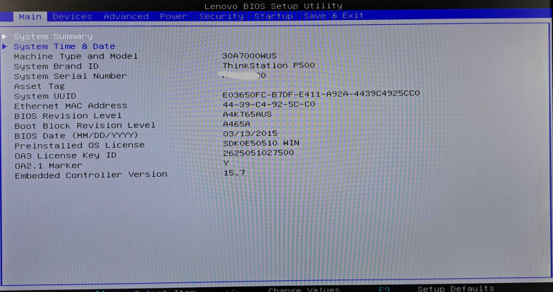 Lenovo ThinkStation P500 | Xeon E5-1650 v3 @3.50GHz, 32GB DDR4, K420