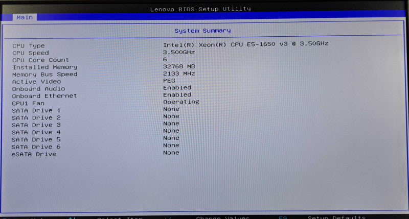 Lenovo ThinkStation P500 | Xeon E5-1650 v3 @3.50GHz, 32GB DDR4, K420