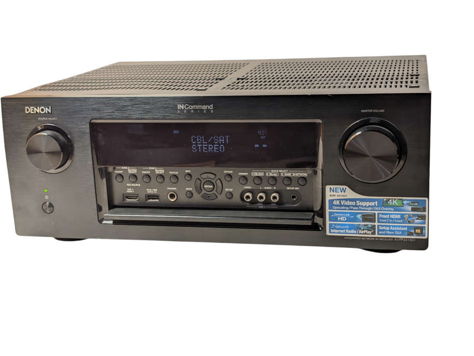Denon AVR-3313CI 7.2 Channel Integrated Network 4K Home Theater Receiver -