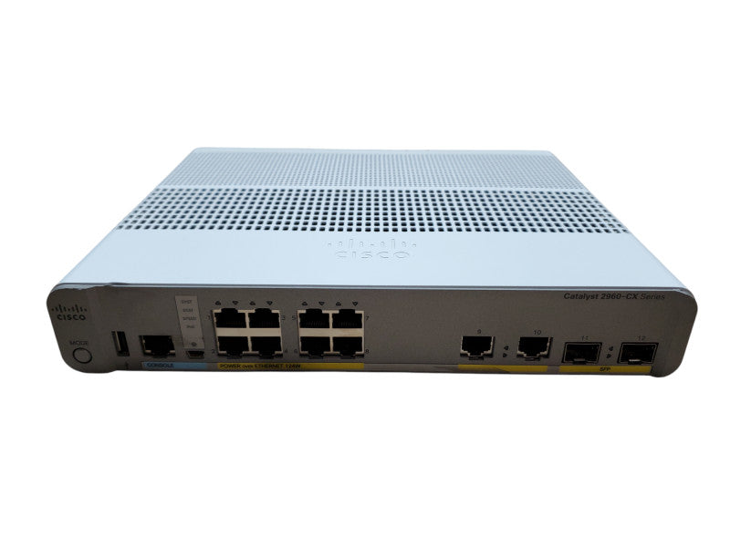 Cisco WS-C2960CX-8PC-L V02 8-Port Gigabit PoE Silent Switch w/ 2x SFP