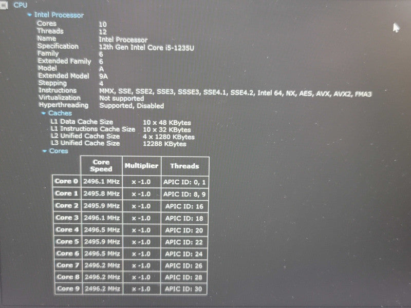 Dell Latitude 5430 i5-1235U 16GB RAM 256GB SSD READ β Lap200