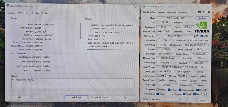 Dell NVIDIA Quadro P620 2GB GDDR5 GPU