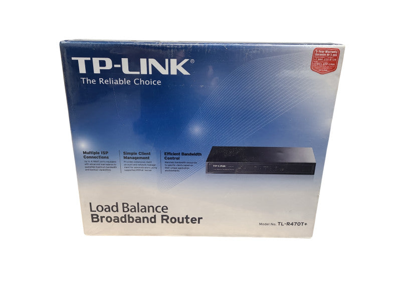 SEALED TP-Link TL-R470T+ Load Balance Broadband Router 5x WAN/LAN Ports