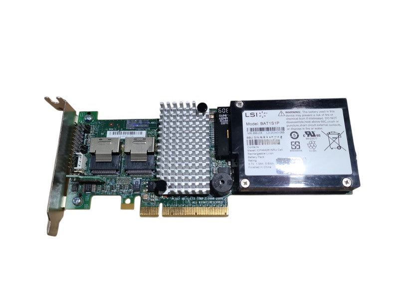 LSI L3-25121-70A Mega RAID Controller Card w/ L3-25343-08B Battery