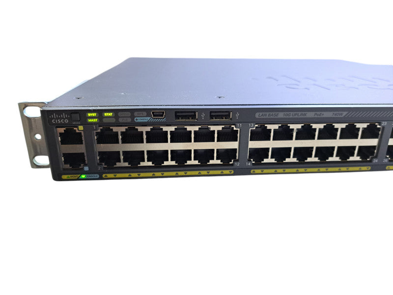 Cisco WS-C2960X-48FPD-L V03 | 48-Port Gigabit PoE+ 740W 2x 10G SFP+ Switch