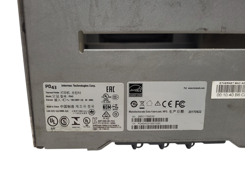 Intermec PD43 Commercial Thermal Transfer Label Printer READ $
