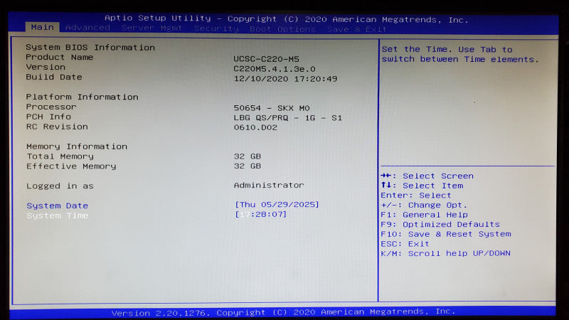 Cisco UCS C220 M5 Server 1x Xeon Gold 5118 32GB DDR4 12G RAID - No HDD