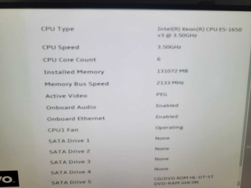 Lenovo ThinkStation P500 - Xeon E5-1650 v3 128GB DDR4 NO HDD QUADRO P1000  %