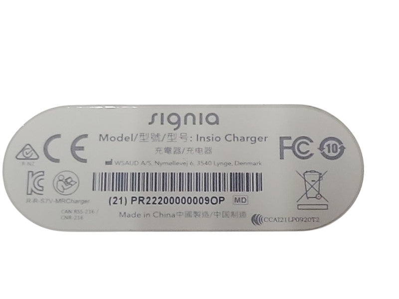 Signia insio charger ONLY for Active/ActivePro & Insio AX Hearing Aids  Q_