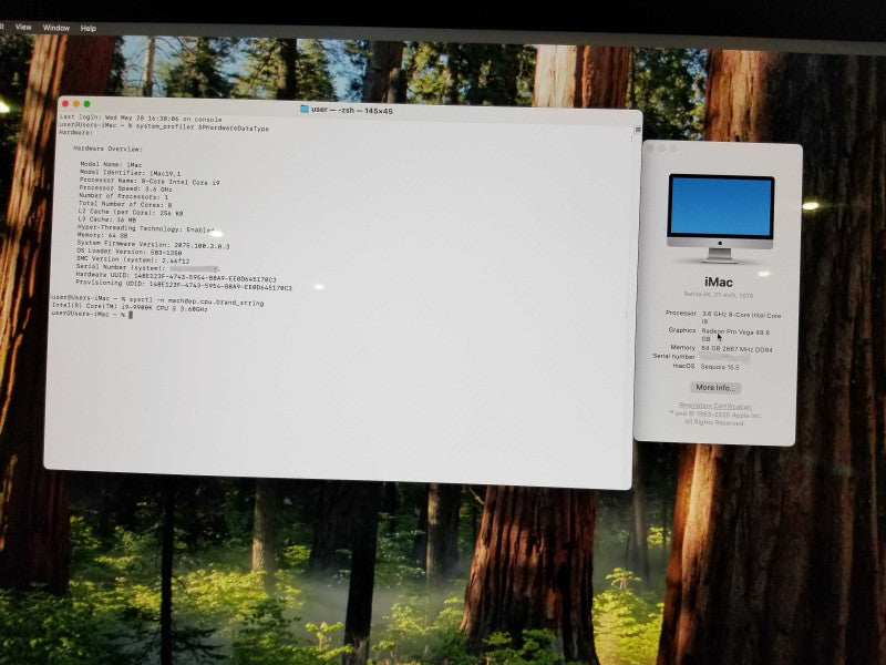 iMac 27" Retina 5K 2019, i9-9900K CPU 3.60GHz 64GB RAM - 1TB HDD [READ]