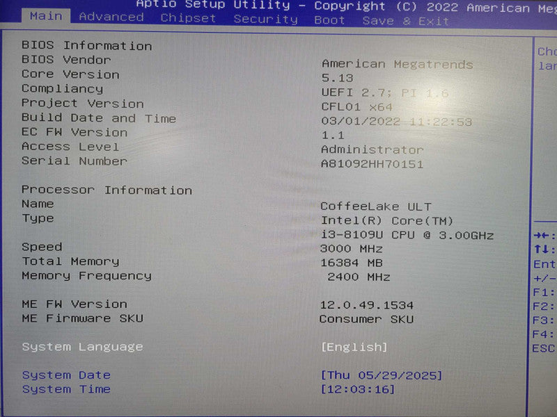 Beelink SEi Mini PC Intel i3-8109U @ 3.00GHz 16GB Ram No HDD  !