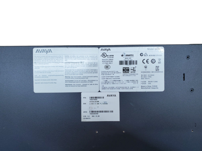 Avaya G430 Media Gateway w/ Modules: S8300, MM710B, MM711 *READ*