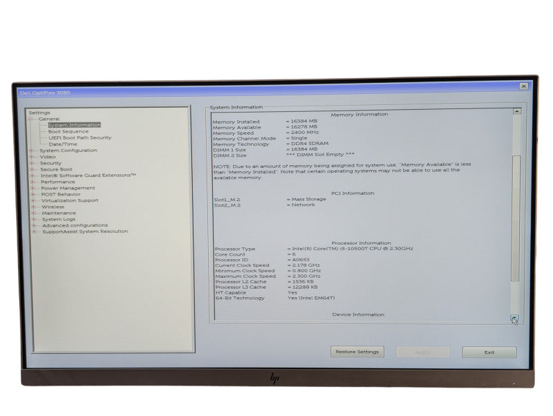 DELL OptiPlex 3080 mini micro Intel Core i5-10500T 16GB RAM & 256GB NVMe Q-