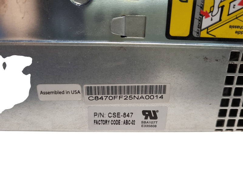 SuperMicro CSE-847 40 Bays 4U SAS3 JBOT 2x PWS-1K28P-SQ $