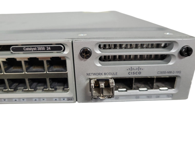 Cisco Catalyst WS-C3850-24T-S 24-Port Gigabit Managed Switch C3850-NM-2-10G !