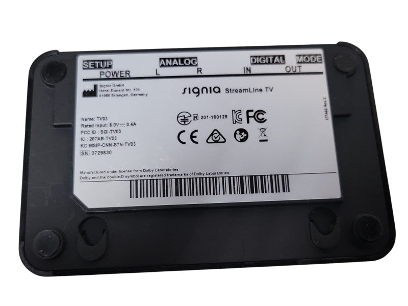 Signia StreamLine TV TV03 Stream TV Audio transmitter  Q_