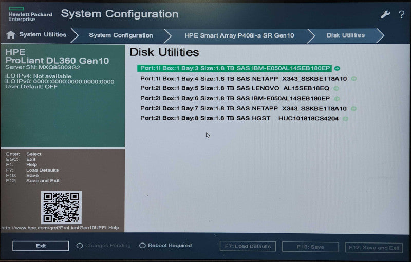HP DL360 Gen10 1U 8x2.5", 2x Xeon Gold6134 , 128GB DDR4,6x1.8TB SAS,P408i-a