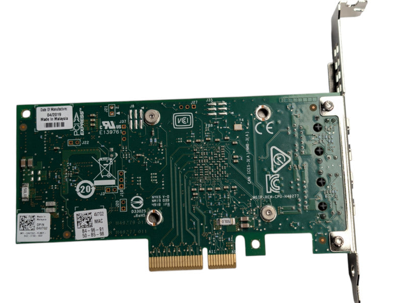 Intel X550-T2 Dual-Port 10GbE Ethernet PCIe Network Adapter Dell P/N: 04V7G Q-