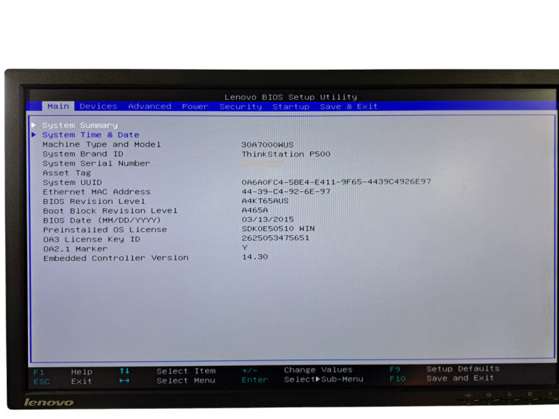 Lenovo ThinkStation P500 | Xeon E5-1650 v3 @3.50GHz, 32GB DDR4, Quadro P400