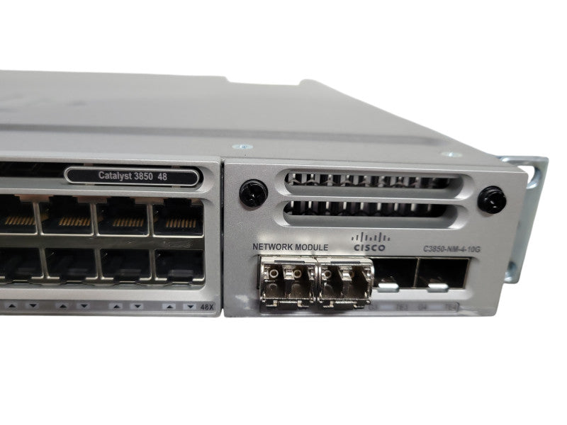 Cisco WS-C3850-48T-S 3850 48 port switch, C3850-NM-4-10G 1x 350W PSU !