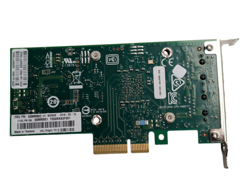 Lenovo X550-T2 Intel 2-port 10Gb Ethernet rj45 PCIe Network Adapter 00MM862 Q-