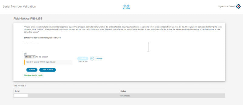 Cisco 4300 Series ISR4331/K9 Integrated Service Router, Not Affected