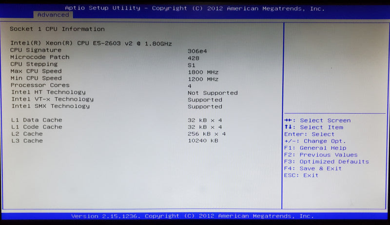 SuperMicro X9SRL-F Motherboard Xeon E5-2603 v2 8GB DDR3 + I/O Shield