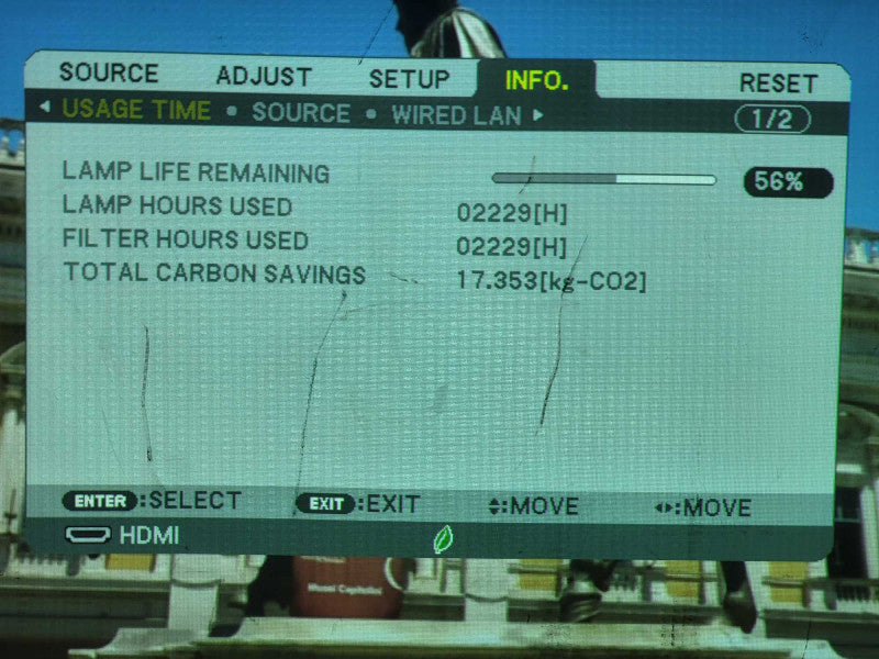 NEC M271X HDMI Projector No Remote - 2229 Lamp Hours  Q$