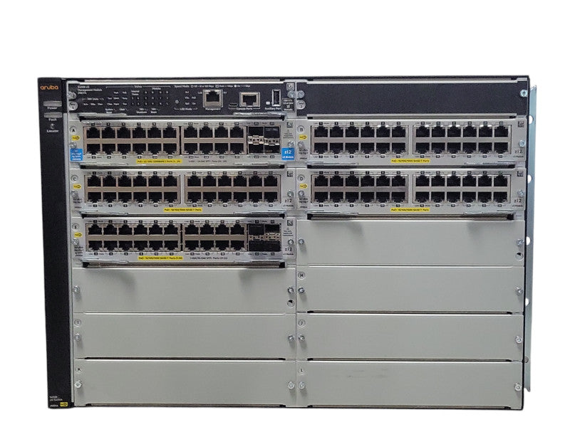 Aruba 5412R zl2 J9851A PoE+ with 3x J9986A, 2x J9990A, 2x J9830B 2500W PSU _