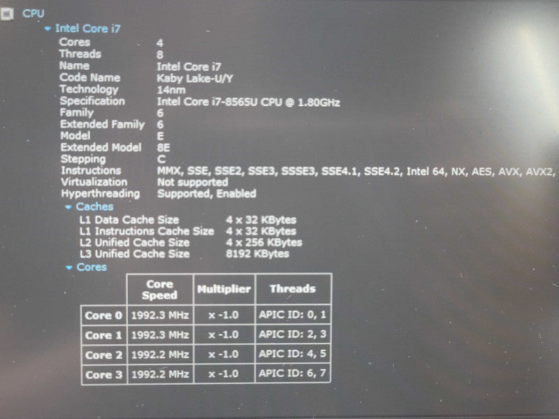 Lenovo ThinkPad T490 i7-8550U 16GB RAM 1TB SSD  β Lap200