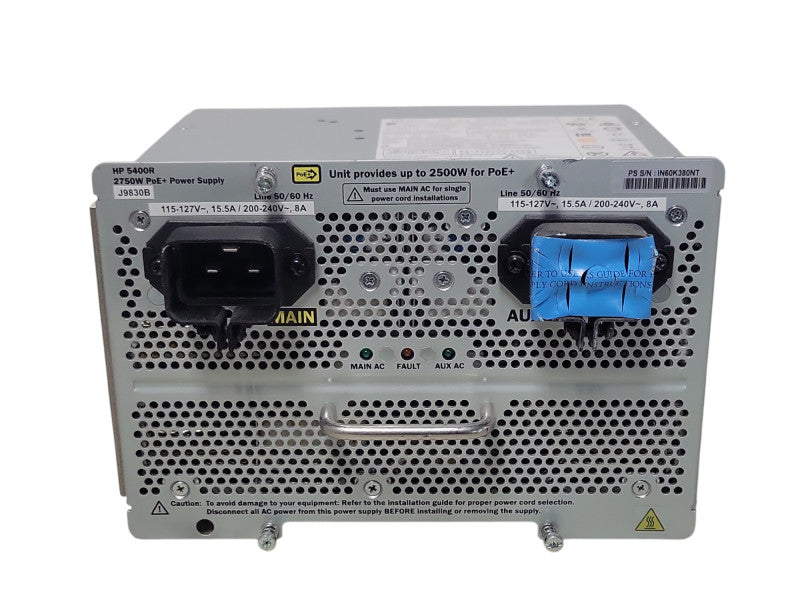 HP 5400R 2750W PoE+ power Supply J9830B Switch power supply Q_