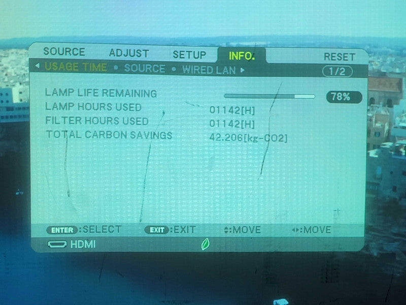 NEC M260X HDMI Projector No Remote - 1142 Lamp Hours Q$