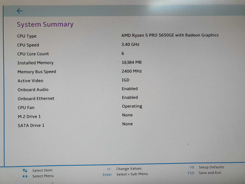 Lenovo ThinkCentre M75q Gen2 Ryzen 5 Pro 5650GE 3.40GHz 16GB RAM