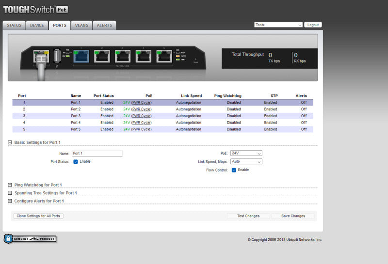 Ubiquiti TOUGHSwitch 5-Port Gigabit PoE 24V Switch TS-5-POE !