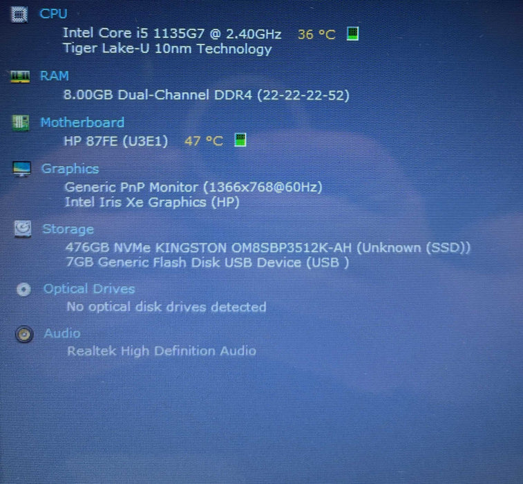HP Laptop 15 Core i5-1135G7#2.4GHz 8GB RAM 512GB SSD READ!  Lap200