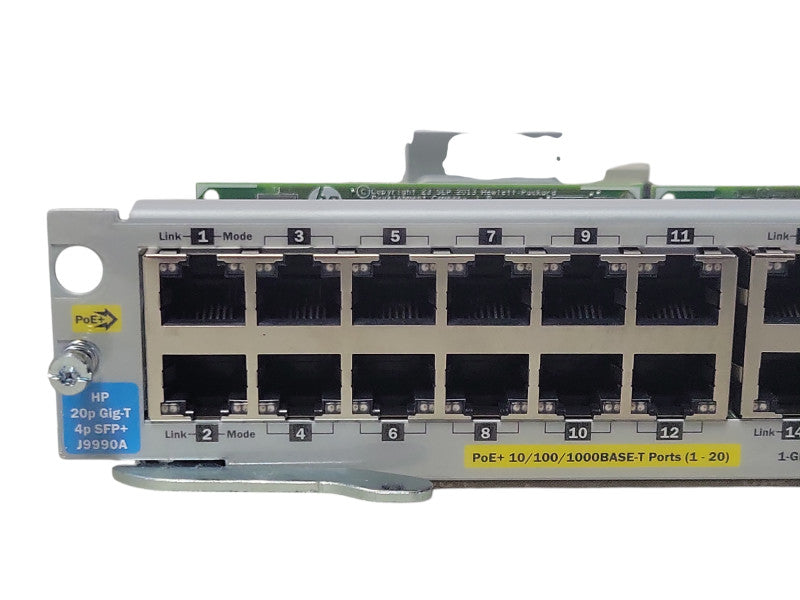 HP 20p Gig-T 4p SFP+ J9990A PoE+ Gigabit Zl2 v3 Module _