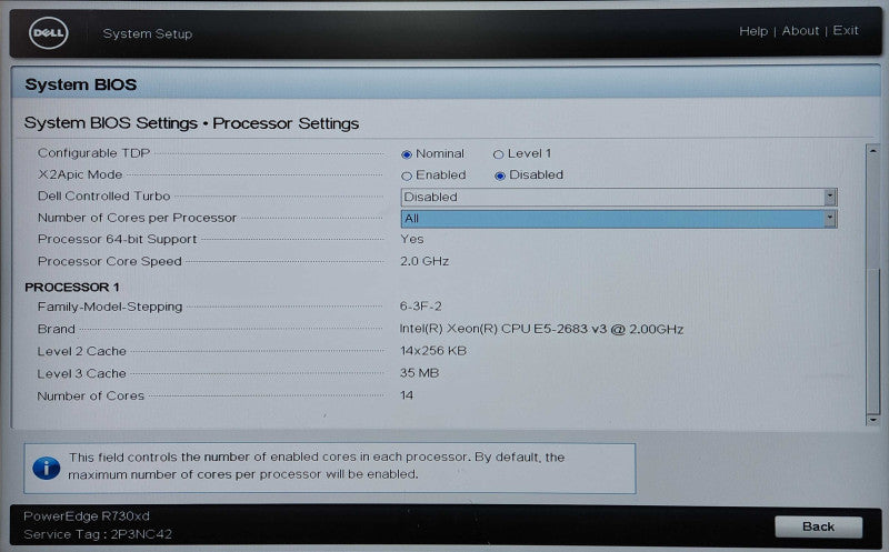 Dell PE R730xd 2U 26x2.5", Xeon E5-2683 v3, 32GB DDR4, H730P Mini, 750W PSU