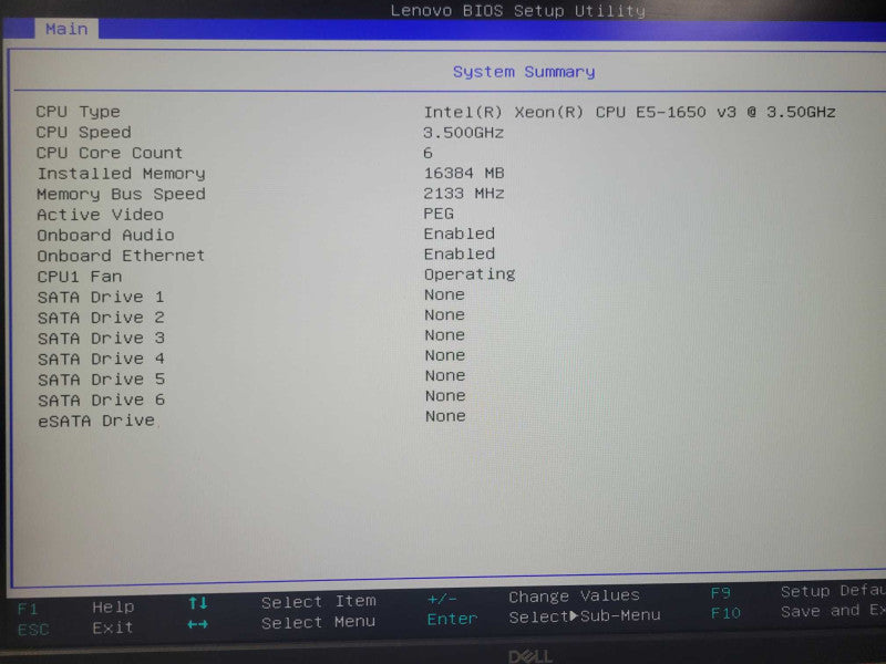 Lenovo ThinkStation P500  Xeon E5-1650v3 3.50GHz, 16GB DDR4, Quadro 410 _
