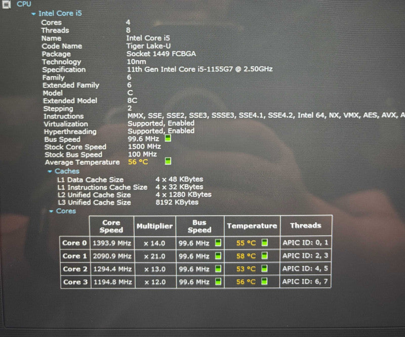 Dell Inspiron 14 5410 2-in-1 TOUCH i5-1155G7 16GB 256SSD Faulty Webcam READ  Lap200