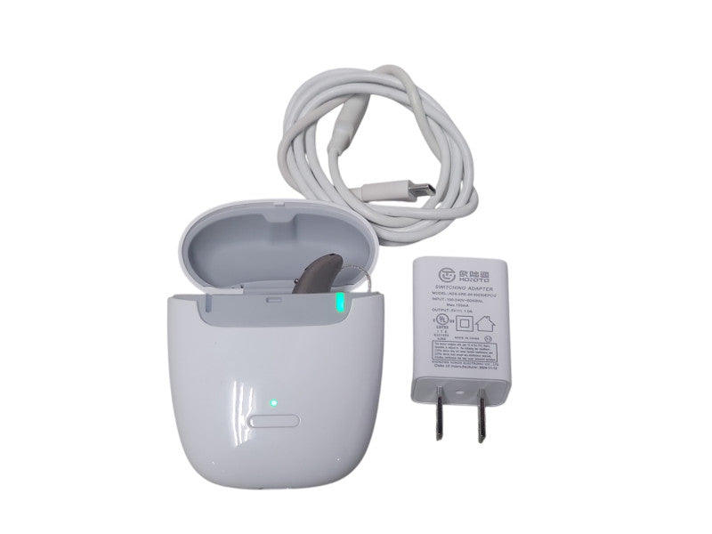 1x rexton reach hearing aids with widex charging case _